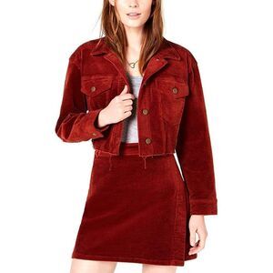 TDC | Topson Oversized Cropped Corduroy Jacket | Fired Brick | L